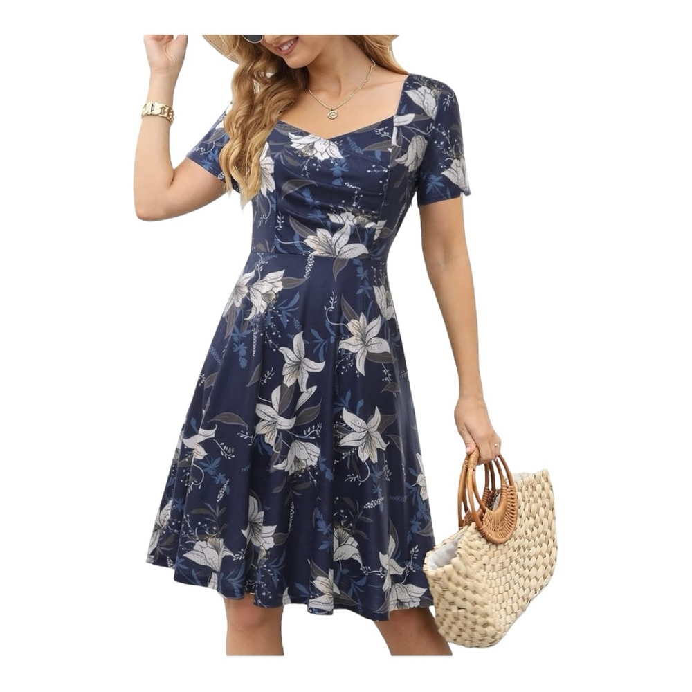 CHARMYI Tshirt Sundress with Pockets